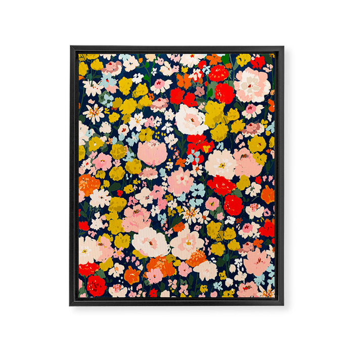 bright & tiny - blue Framed Canvas Print Gallery Image 1