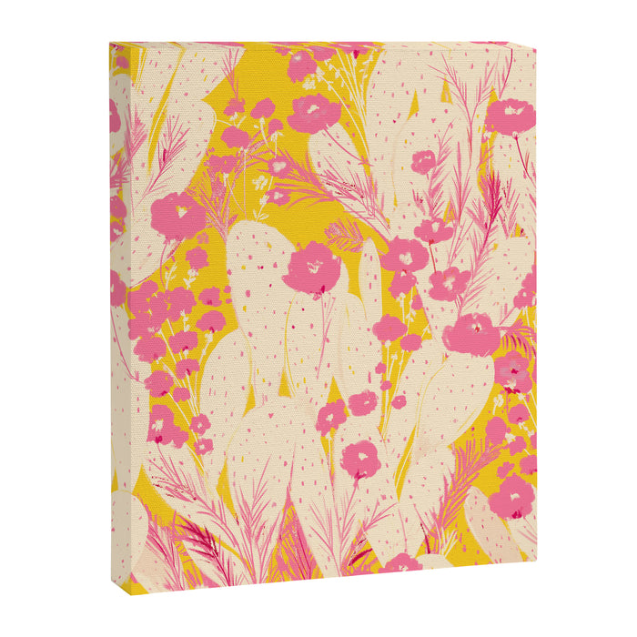Desert Flowers - pink & yellow Canvas Print Gallery Image 1