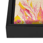 Desert Flowers - pink & yellow Framed Canvas Print Gallery Image 3