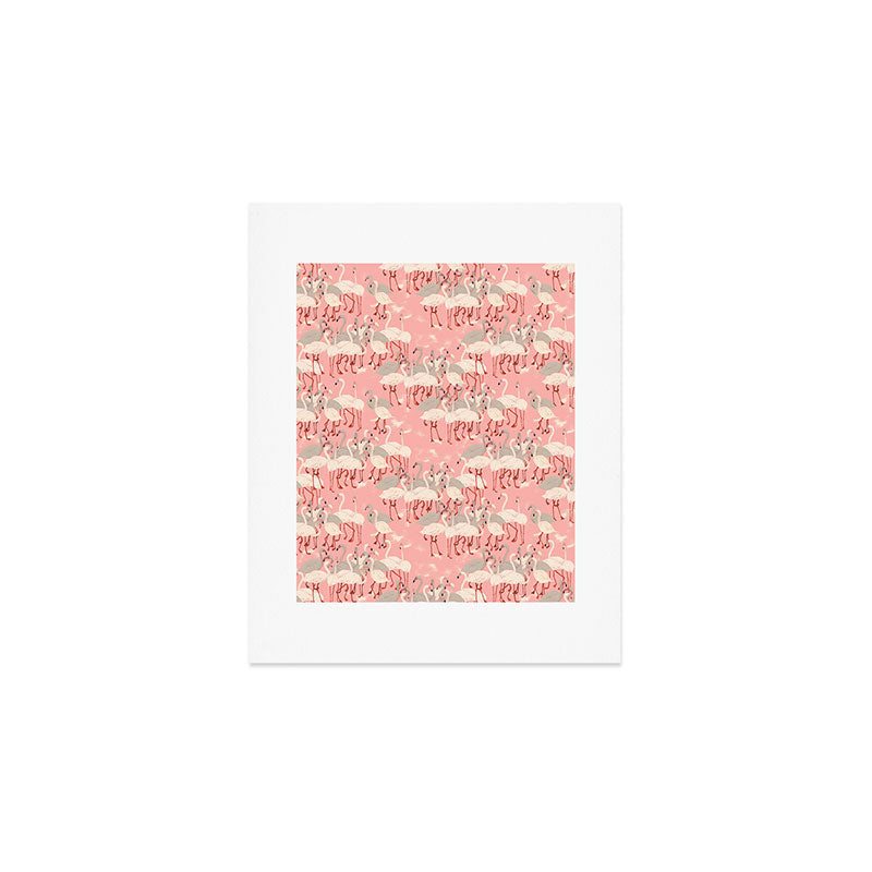 flamingo party Art Print Gallery Image 1