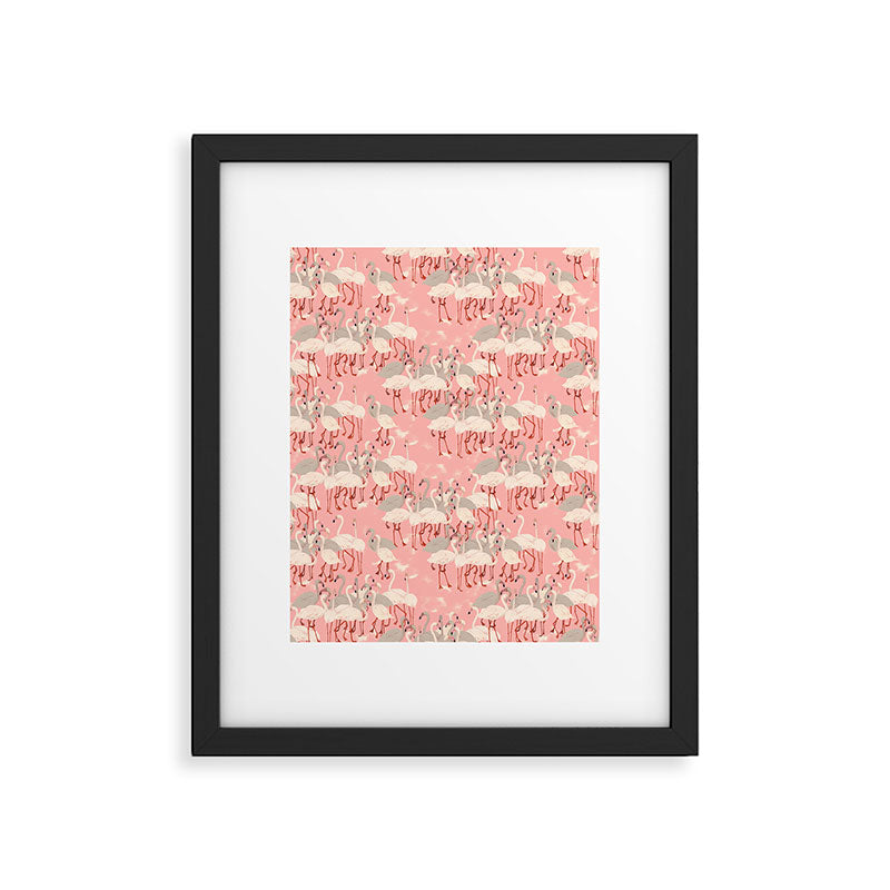 flamingo party Framed Art Print Gallery Image 6