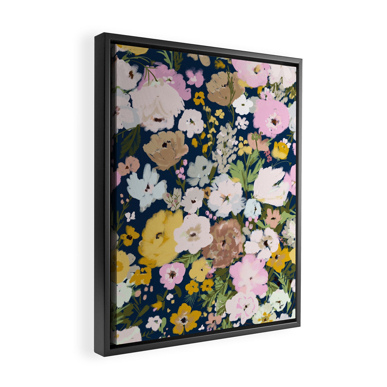 Flower Stand - blue Framed Canvas Print Gallery Image 2