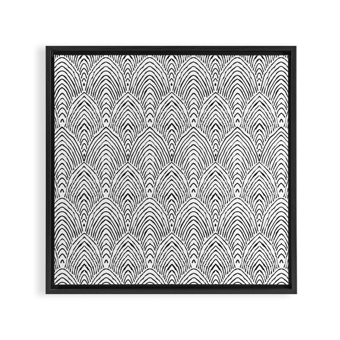 hand drawn deco Framed Canvas Print Gallery Image 1