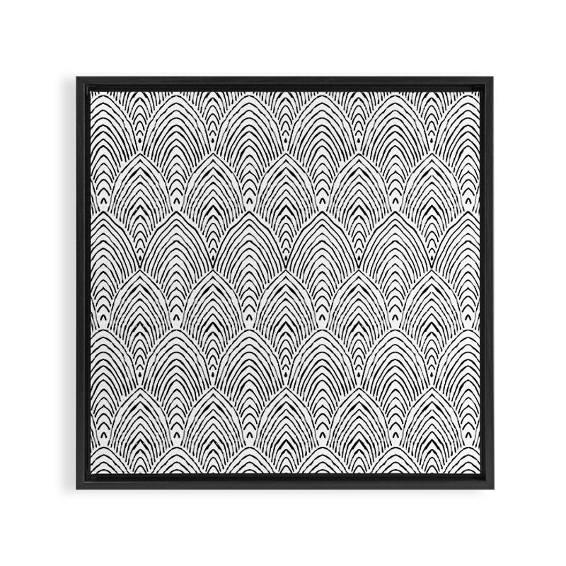 hand drawn deco Framed Canvas Print Gallery Image 3