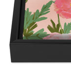 Large Poppy Coral Framed Canvas Print Gallery Image 3