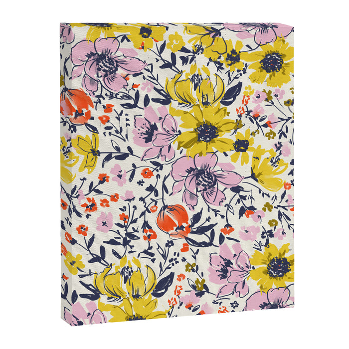 Lovely and Wild - purple and yellow Canvas Print Gallery Image 1