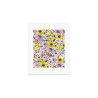 Lovely and Wild - purple and yellow Art Print Gallery Image 1