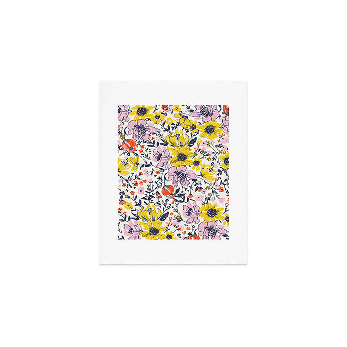Lovely and Wild - purple and yellow Art Print Gallery Image 1