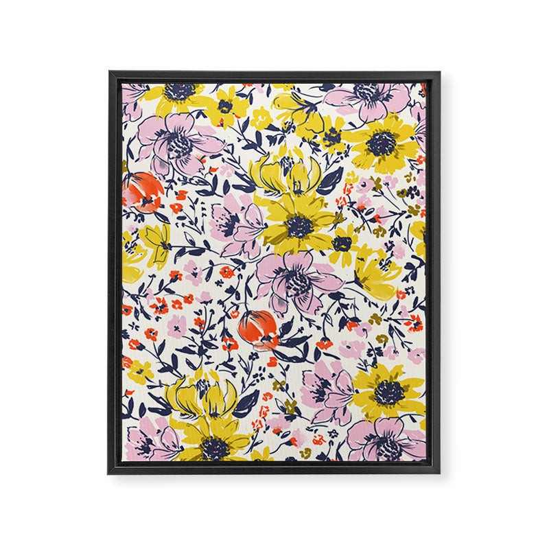 Lovely and Wild - purple and yellow Framed Canvas Print Gallery Image 8