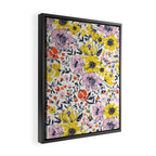 Lovely and Wild - purple and yellow Framed Canvas Print Gallery Image 2