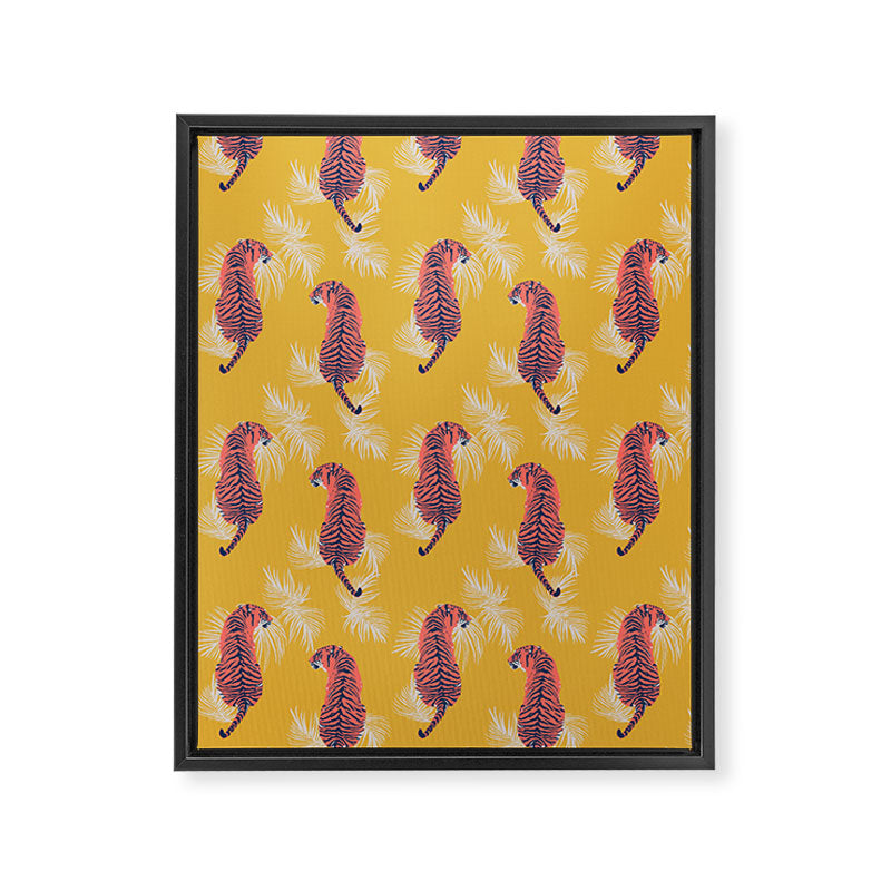 Paisley Tiger Framed Canvas Print Gallery Image 8