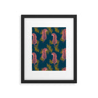 Paisley Tiger - navy Framed Art Print Gallery Image 6