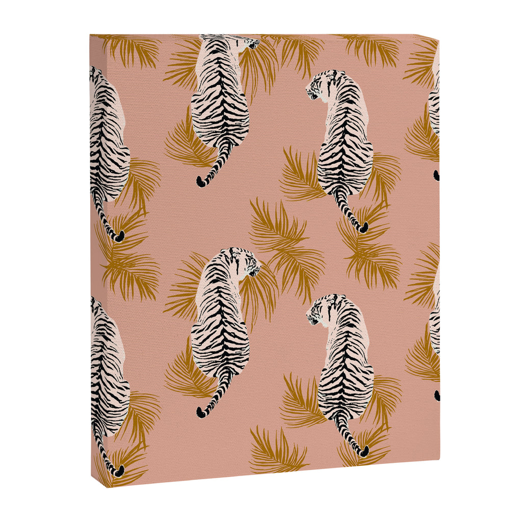 Paisley Tiger - soft pink & gold Canvas Print Gallery Image 8