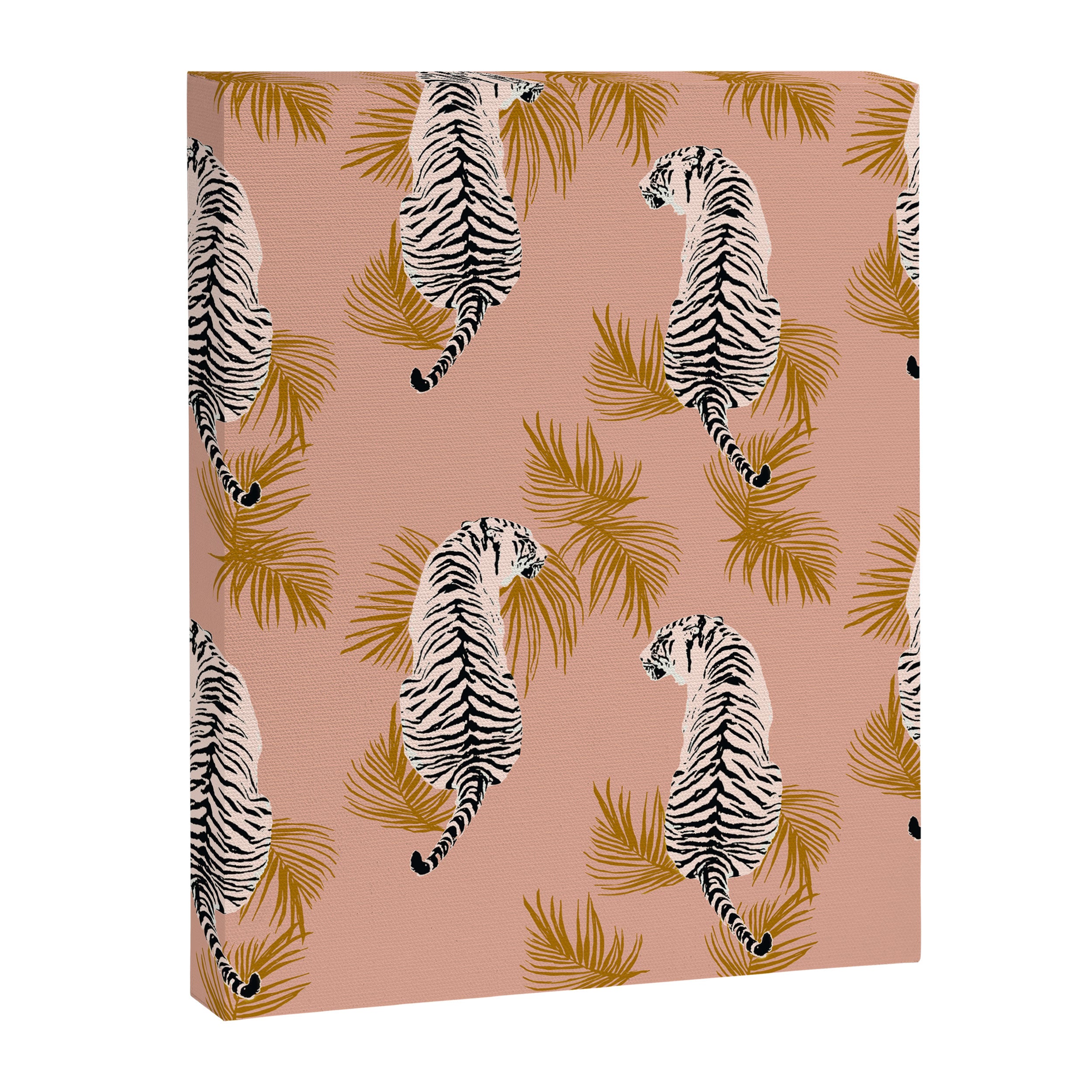Paisley Tiger - soft pink & gold Canvas Print Gallery Image 8