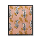 Paisley Tiger - soft pink & gold Framed Canvas Print Gallery Image 8