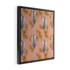 Paisley Tiger - soft pink & gold Framed Canvas Print Gallery Image 2