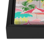 Palm Springs - poolside Framed Canvas Print Gallery Image 3