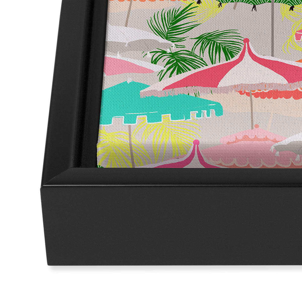 Palm Springs - poolside Framed Canvas Print Gallery Image 3