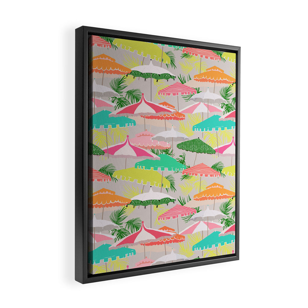 Palm Springs - poolside Framed Canvas Print Gallery Image 2