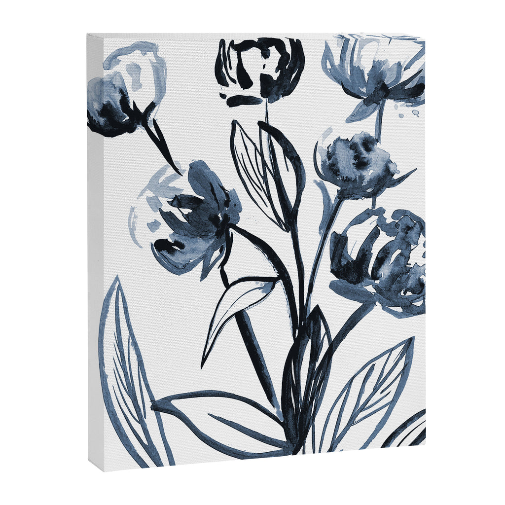 peonies blue Canvas Print Gallery Image 6