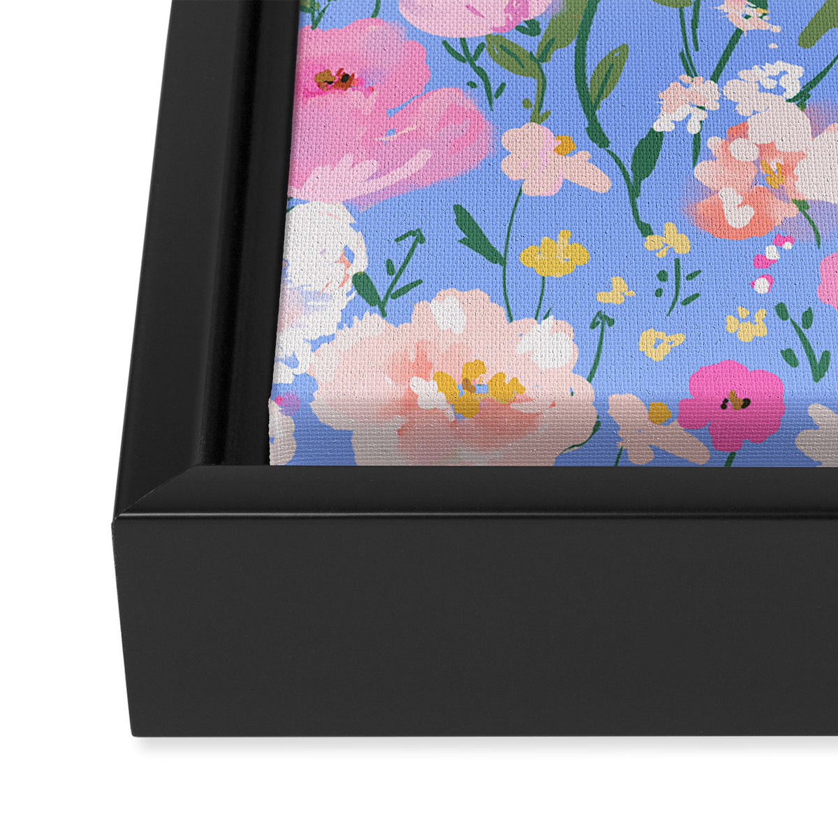 Periwinkle Garden Framed Canvas Print Gallery Image 3