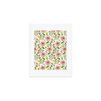 Summer Floral - pink & yellow Art Print Gallery Image 1