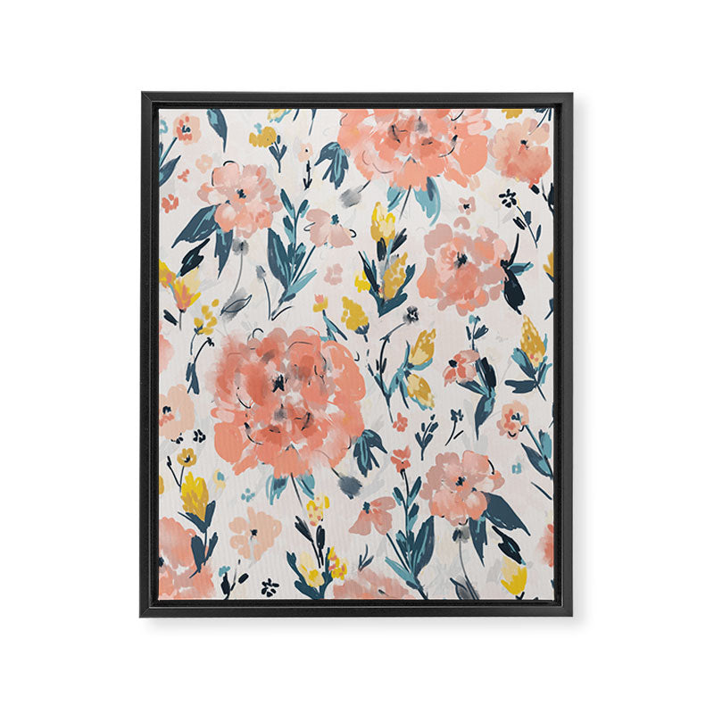 Tropical Coral Floral Framed Canvas Print Gallery Image 8
