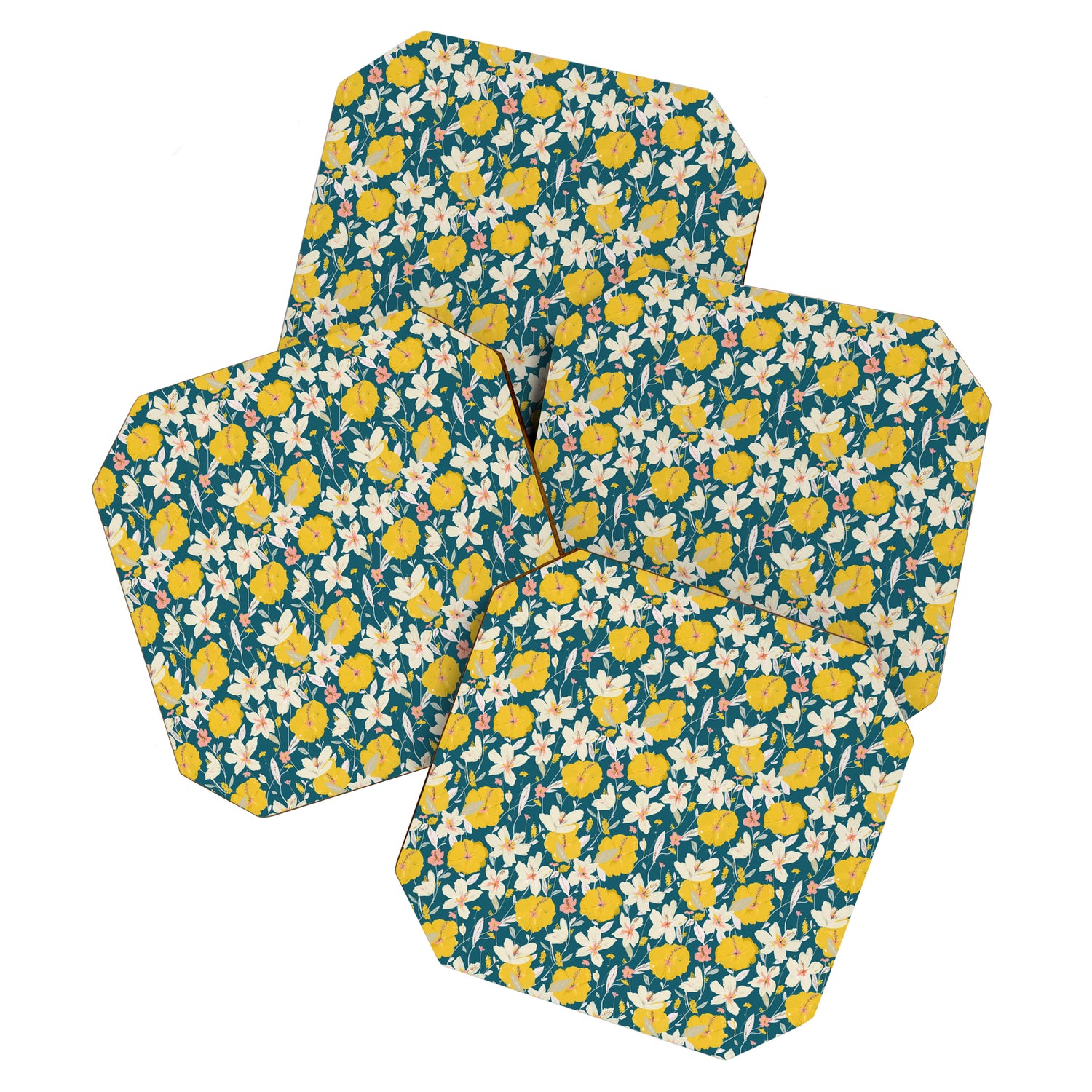 tropical hibiscus Coaster Gallery Image 1