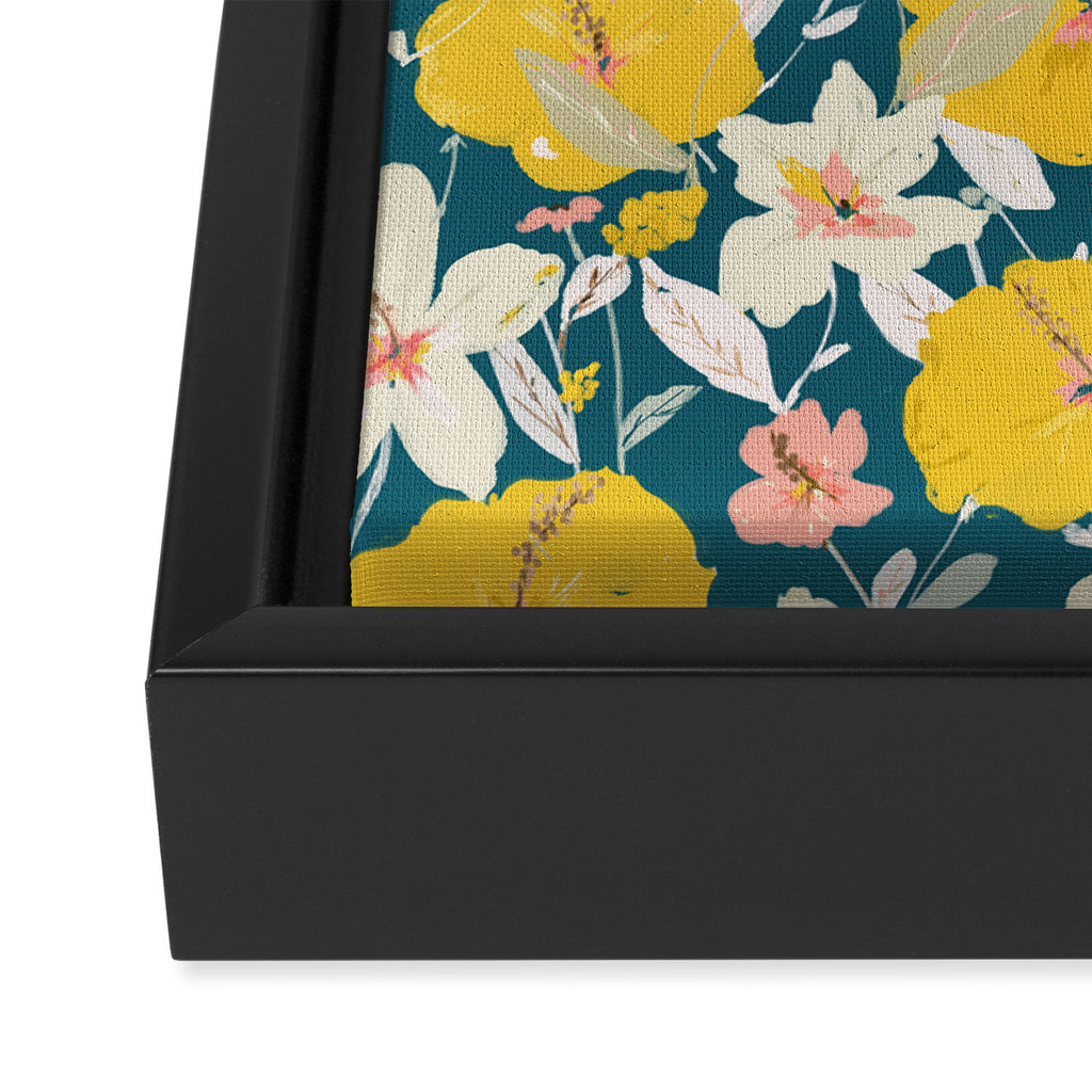 tropical hibiscus Framed Canvas Print Gallery Image 3