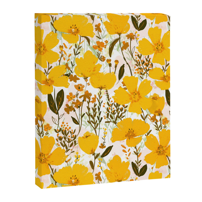 Yellow roaming wildflowers Canvas Print Gallery Image 1