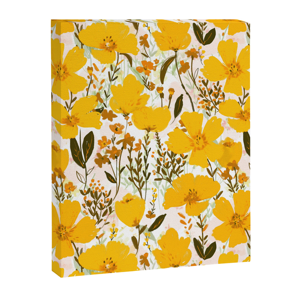 Yellow roaming wildflowers Canvas Print Gallery Image 8