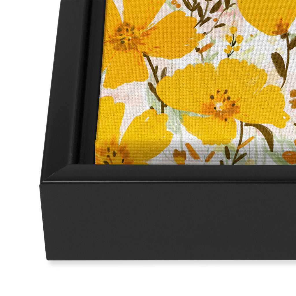 Yellow roaming wildflowers Framed Canvas Print Gallery Image 3