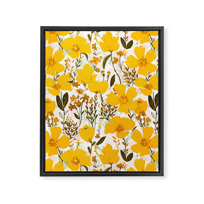 Yellow roaming wildflowers Framed Canvas Print Gallery Image 8