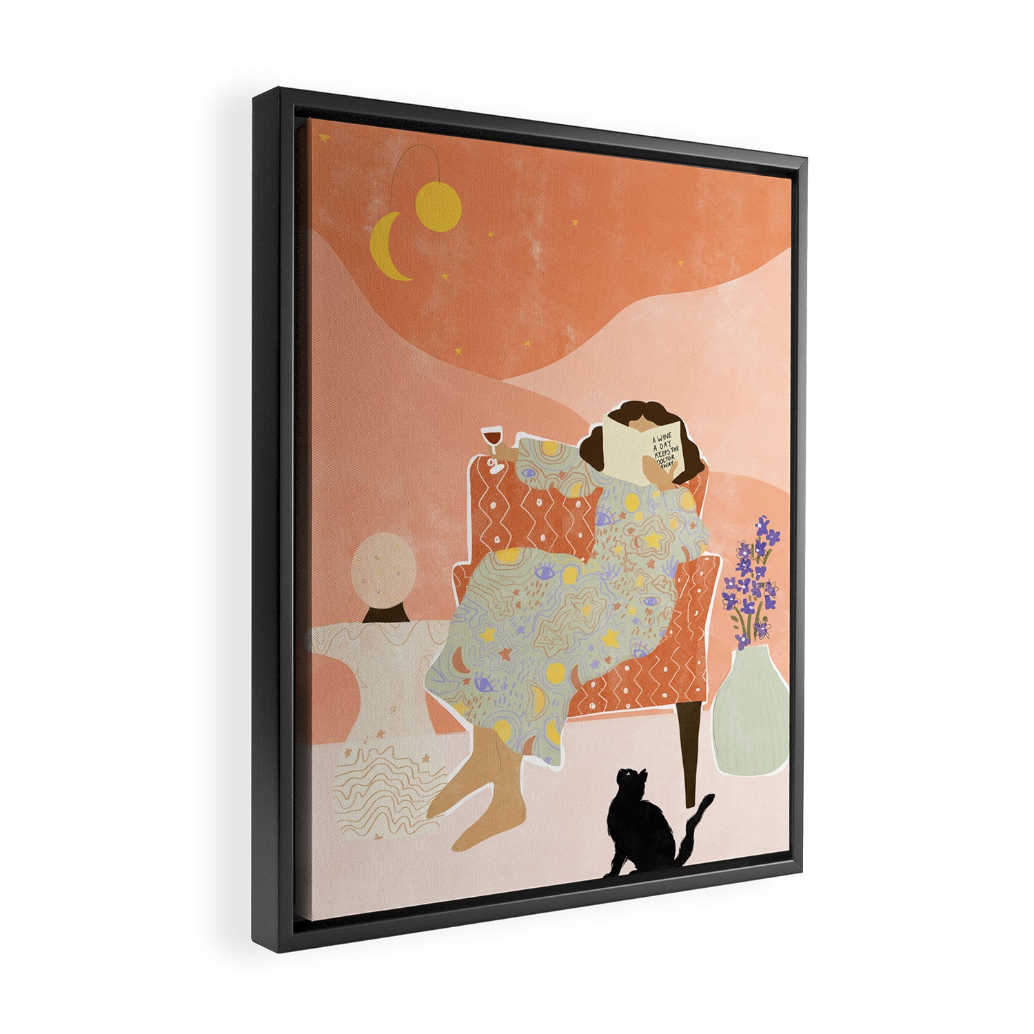 A Wine a Day Framed Canvas Print Gallery Image 2