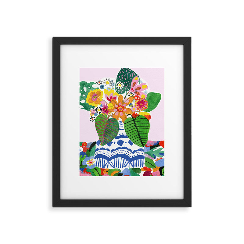 Abstract Flower Bouquet Framed Art Print Gallery Image 4