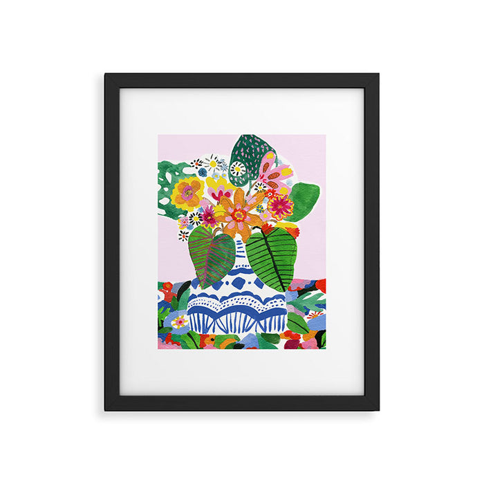 Abstract Flower Bouquet Framed Art Print Gallery Image 1