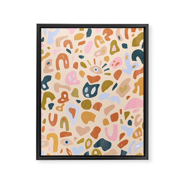 Abstract Paper Cuts Framed Canvas Print Gallery Image 1