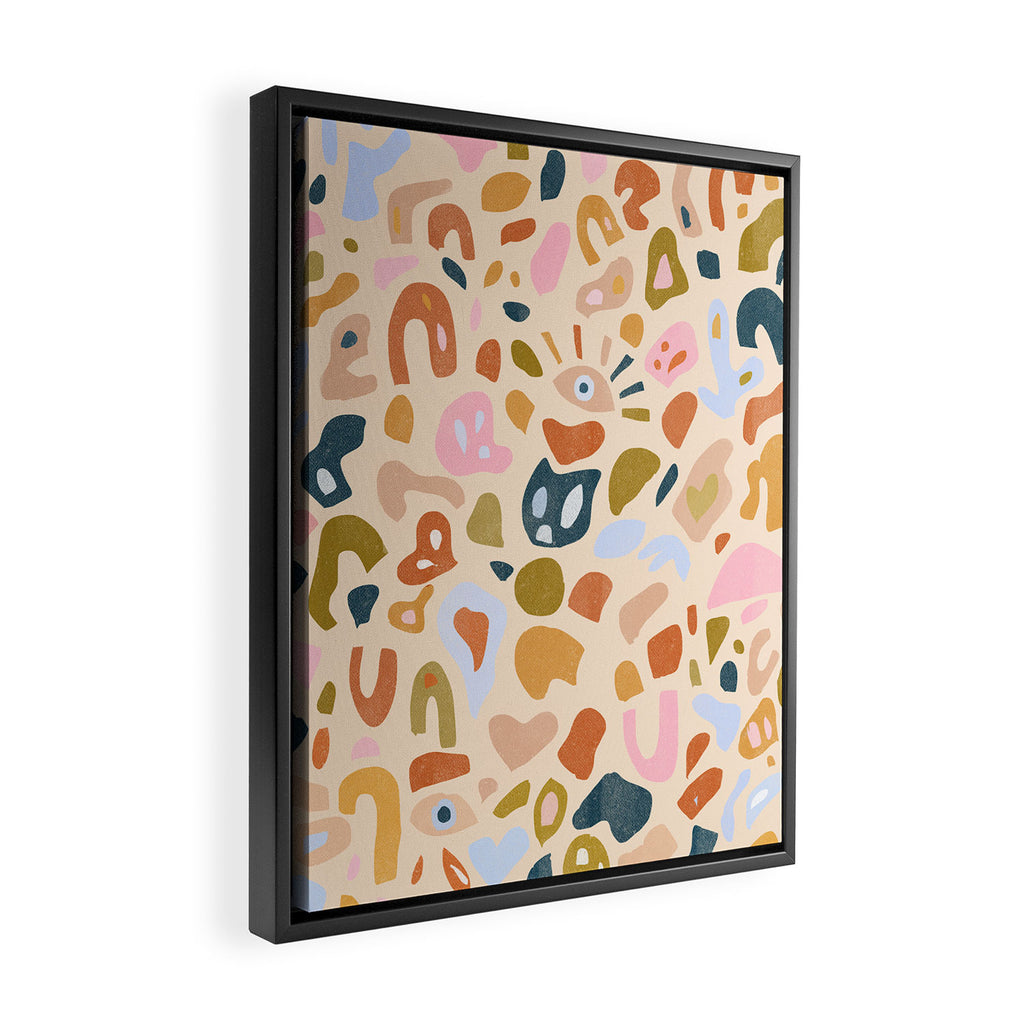 Abstract Paper Cuts Framed Canvas Print Gallery Image 2