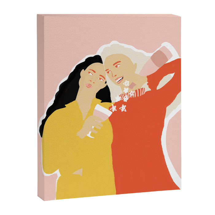 Best Friends and Wine Canvas Print Gallery Image 1