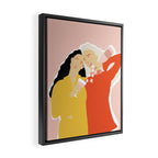 Best Friends and Wine Framed Canvas Print Gallery Image 2