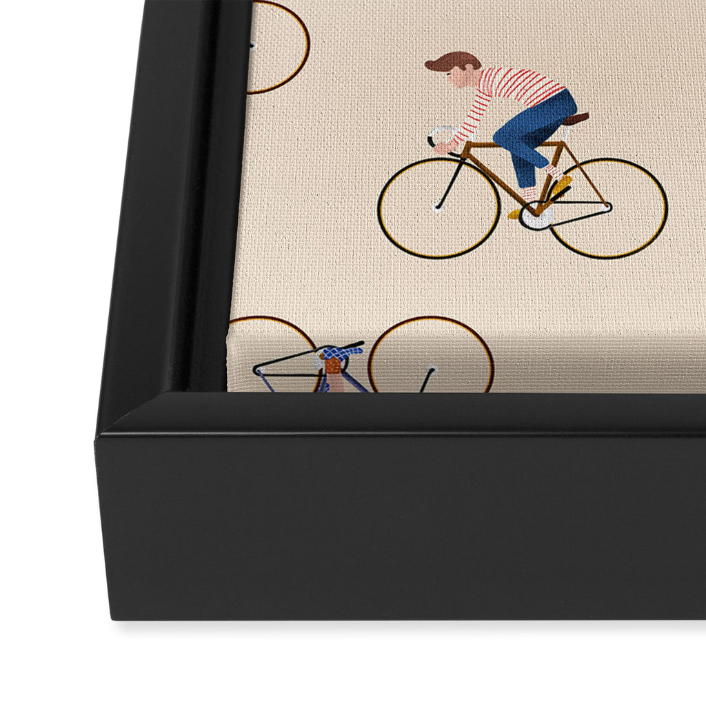 Bike Pattern Framed Canvas Print Gallery Image 3
