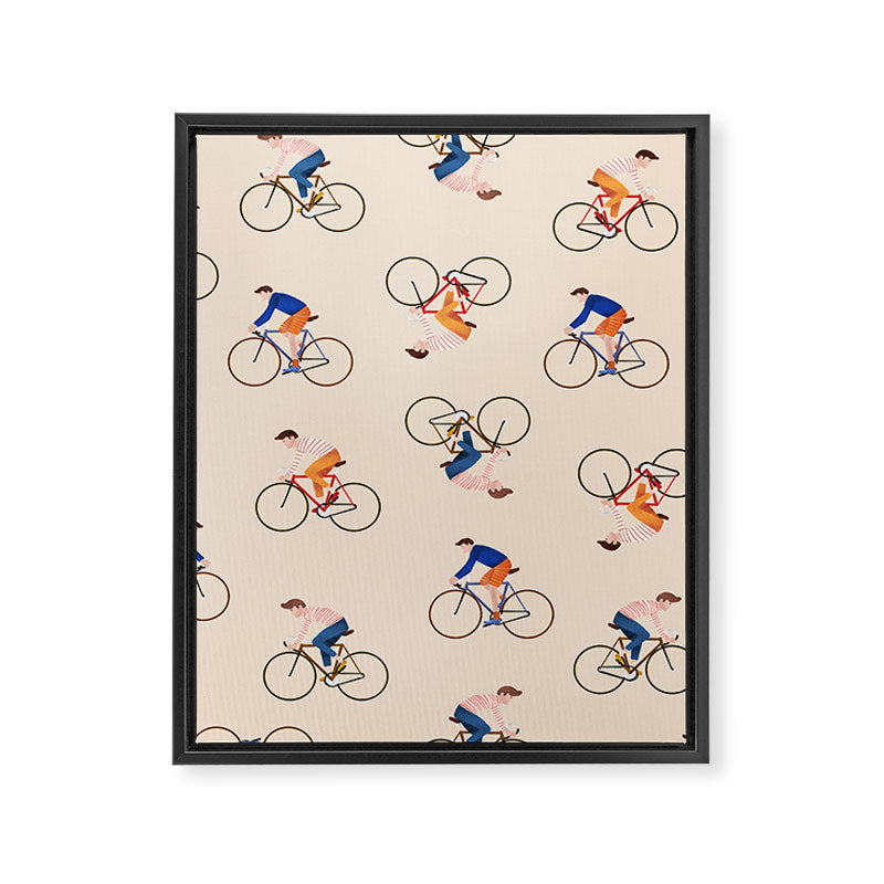 Bike Pattern Framed Canvas Print Gallery Image 8