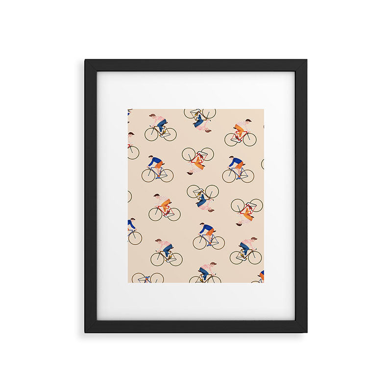 Bike Pattern Framed Art Print Gallery Image 6