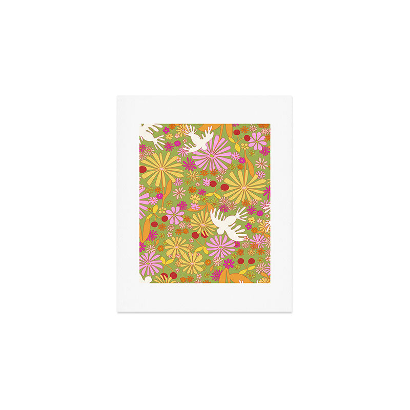 Birds & Flowers Art Print Gallery Image 1