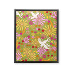 Birds & Flowers Framed Canvas Print Gallery Image 6