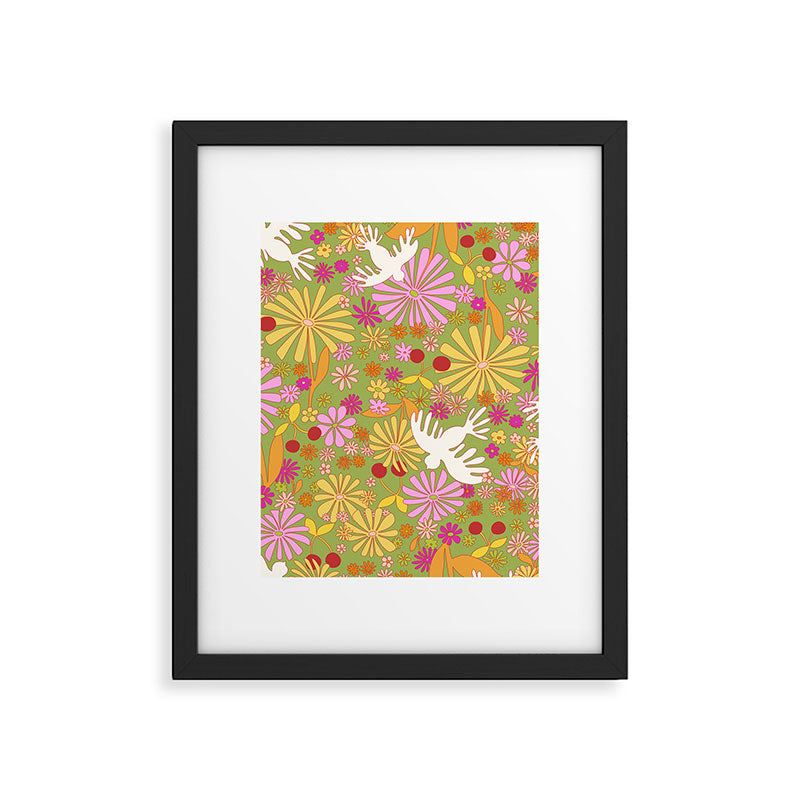 Birds & Flowers Framed Art Print Gallery Image 5