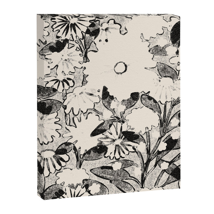 black and white garden Canvas Print Gallery Image 1