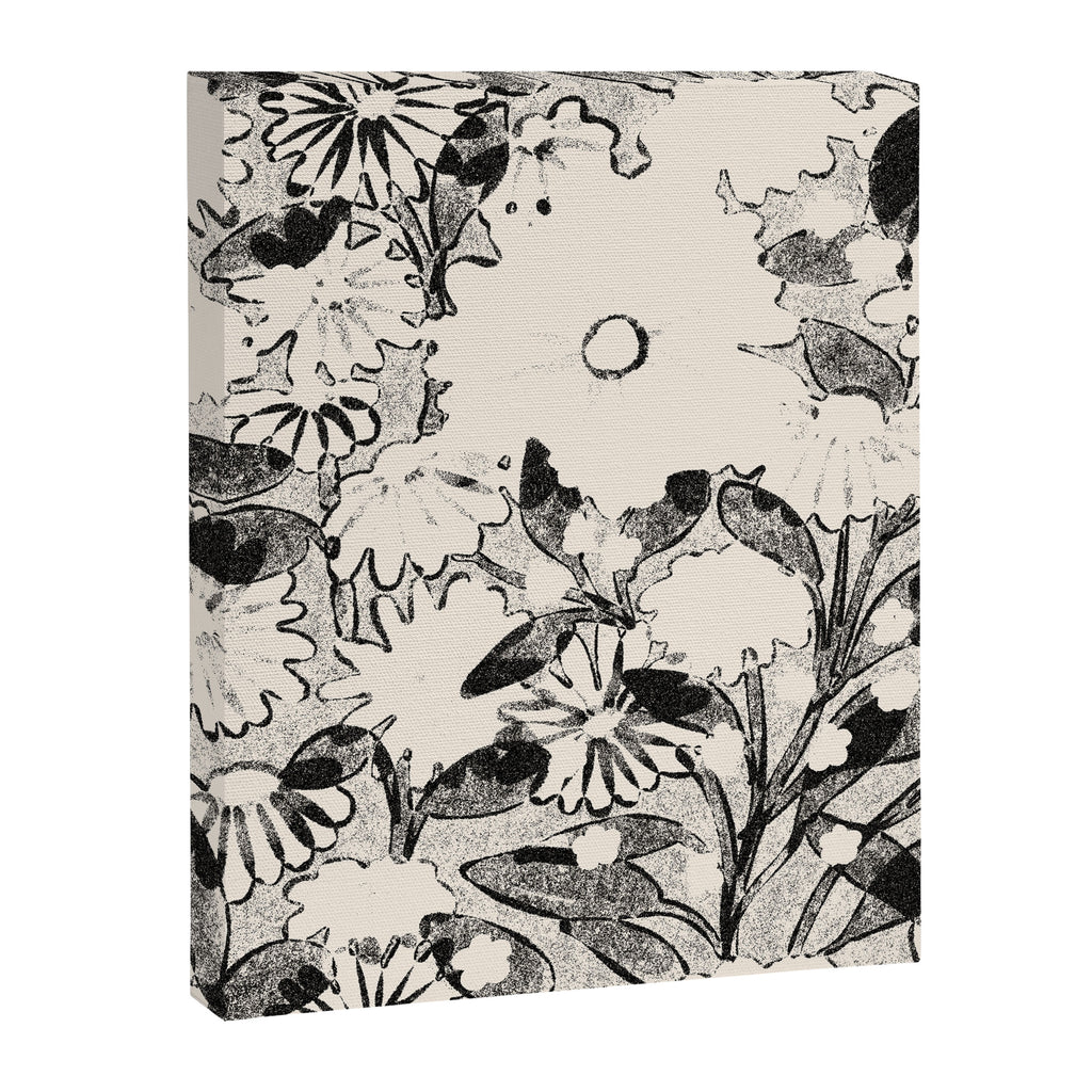 black and white garden Canvas Print Gallery Image 6