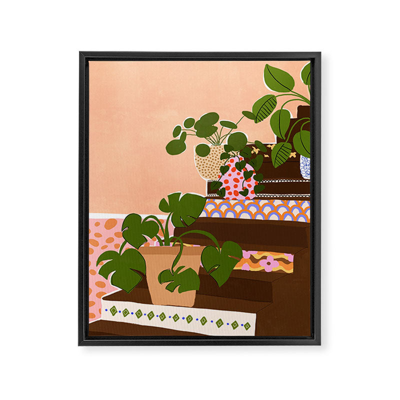 Bohemian Stairs Framed Canvas Print Gallery Image 6