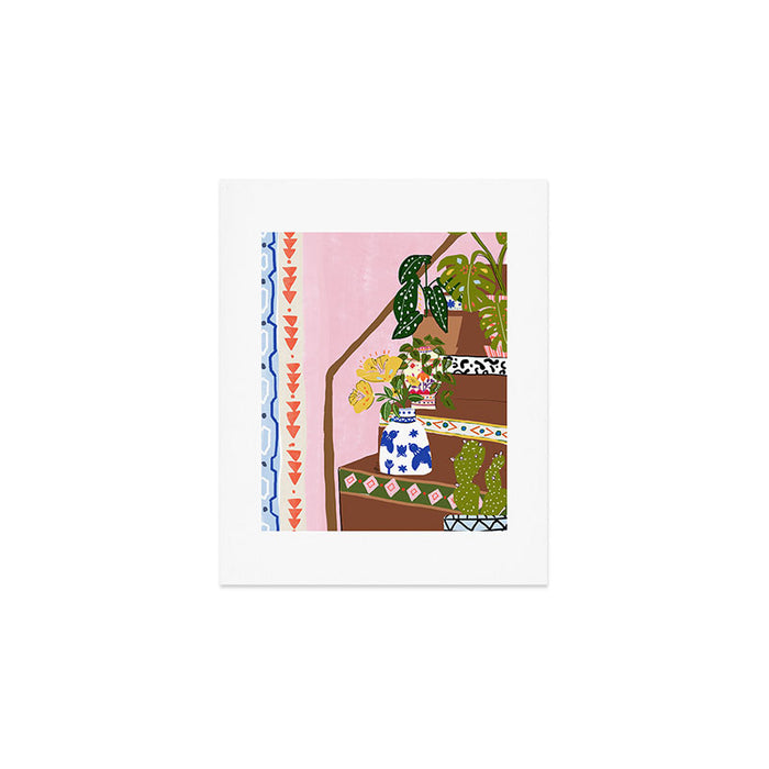 Bohemian stairs Art Print Gallery Image 1